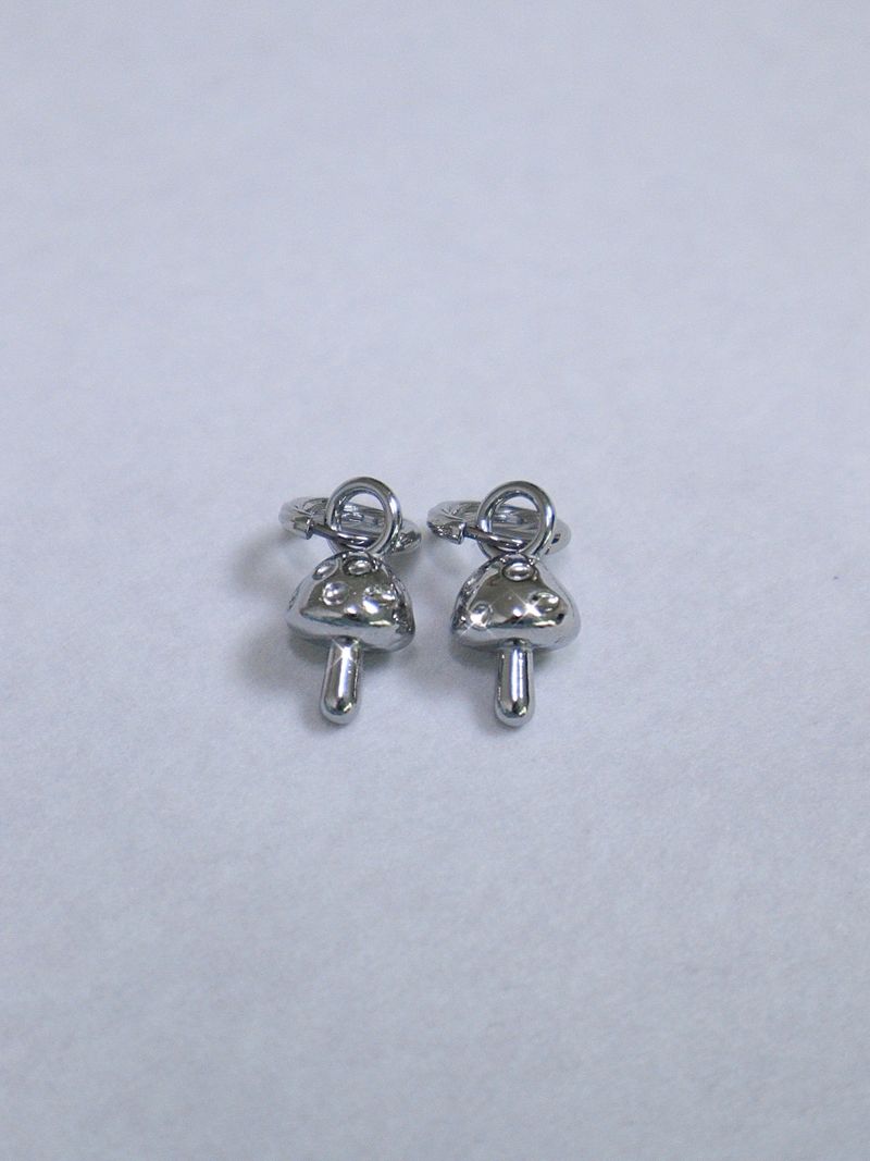 マッシュルームリングピアス
