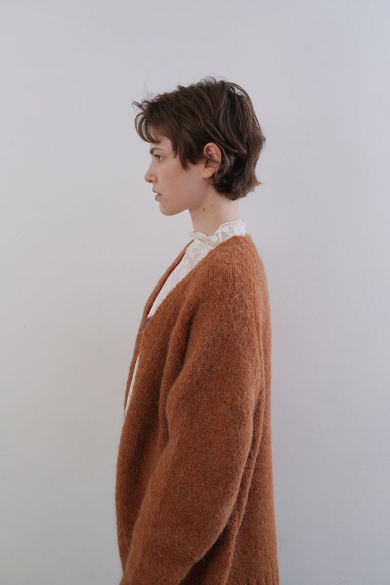 Softy alpaca cardigan_orange