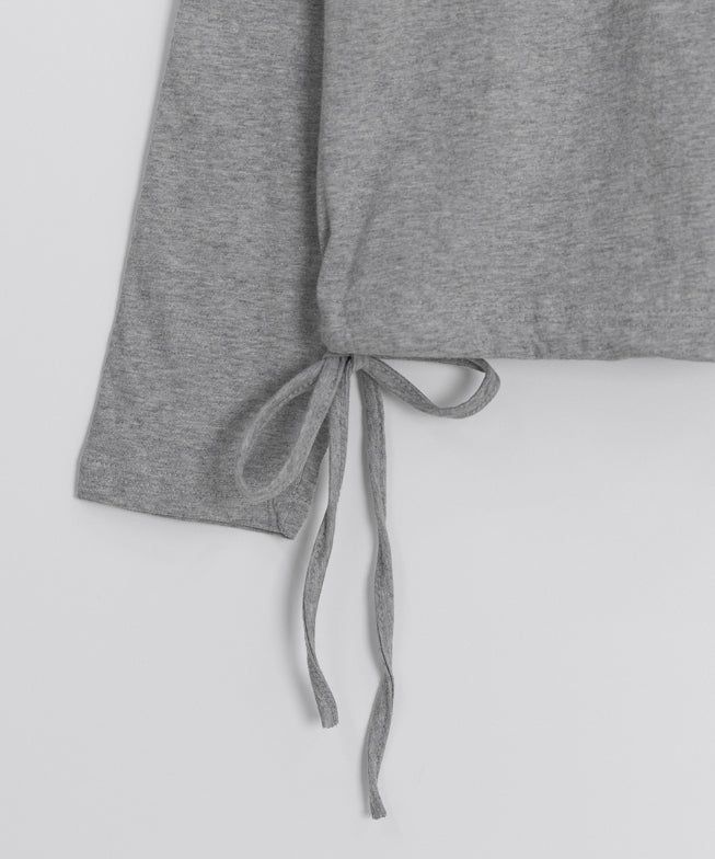 Raneehi Shirring Ribbon Long Sleeve Tee