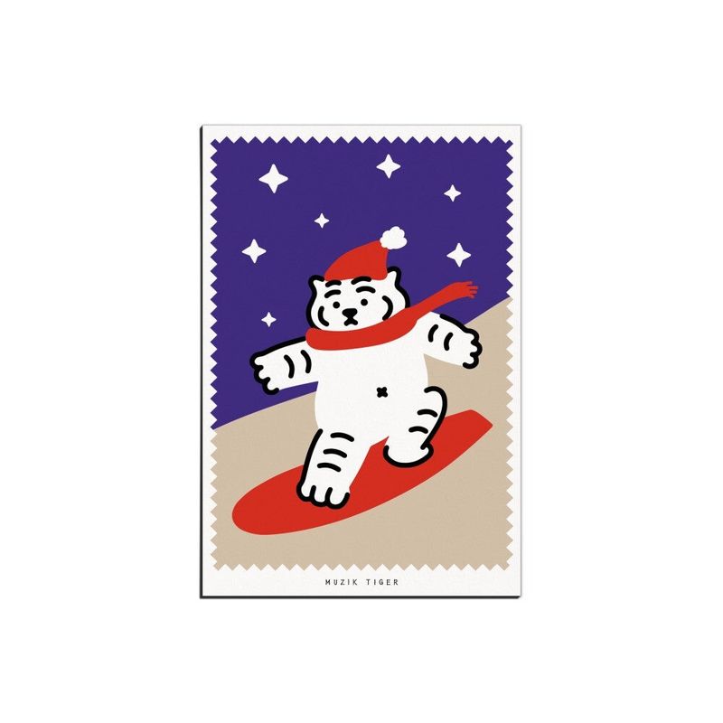 MUZIKTIGER(ムジークタイガー)の「SNOWBOARD TIGER POST CARD(Smartphone Accessories)」