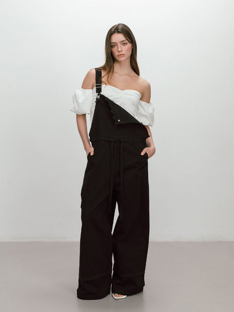 FLOWER LACE OVERALL / WHITE