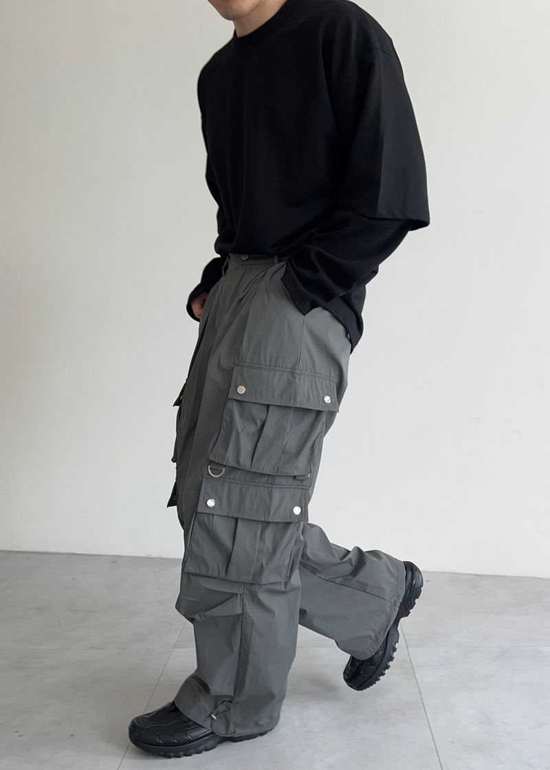 nylon suit pocket pants(2colors)