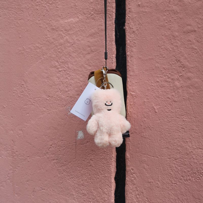 tuteogi peach pink doll keyring