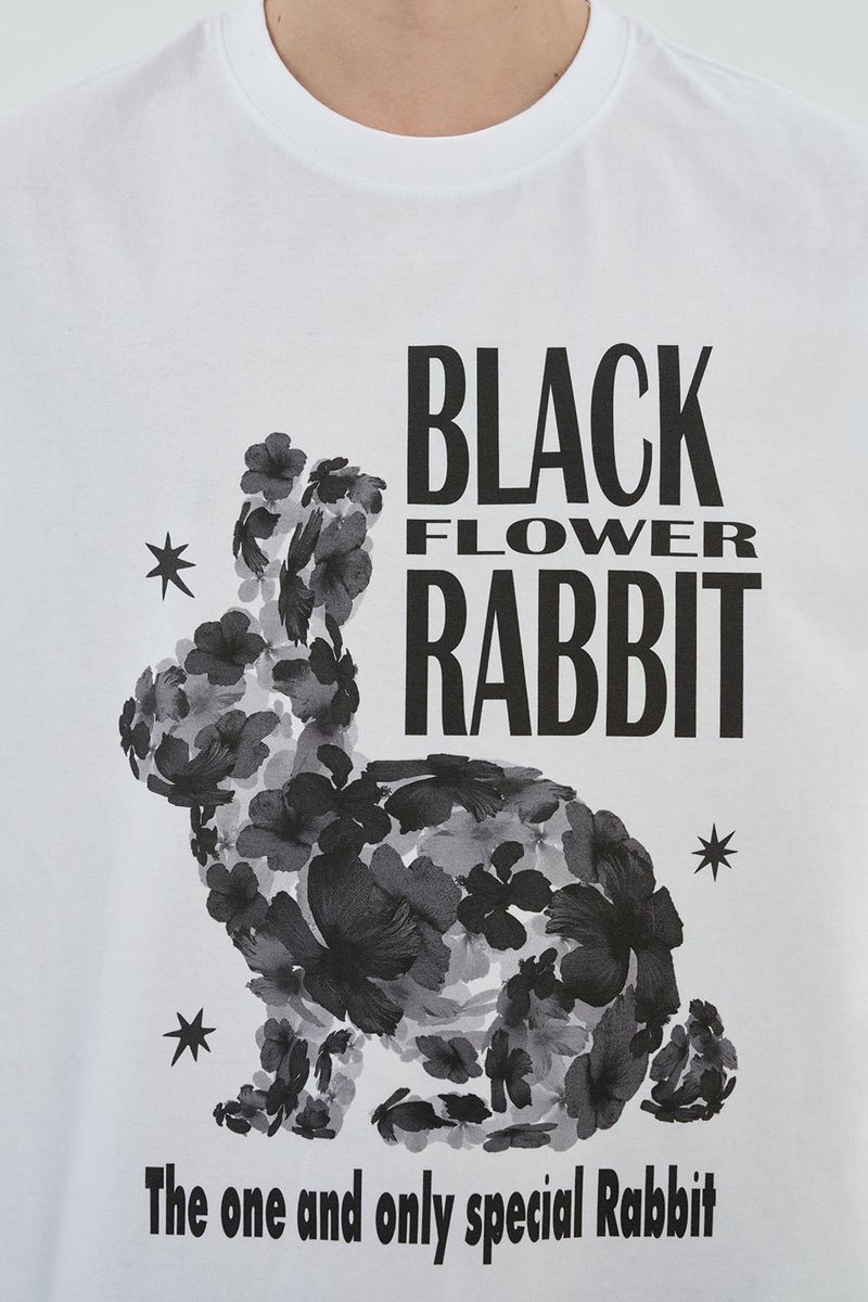 BLACK RABBIT T SHIRT