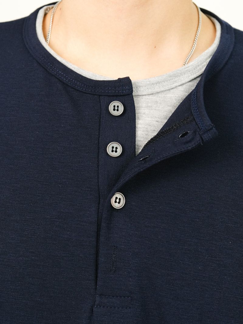 ROR Henry Neck Layered Crop T-shirt