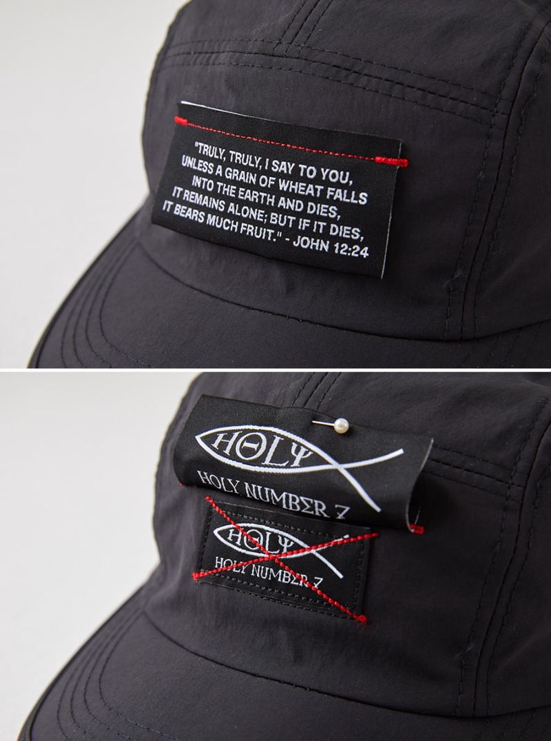 Label Cover Camp Cap_BLACK