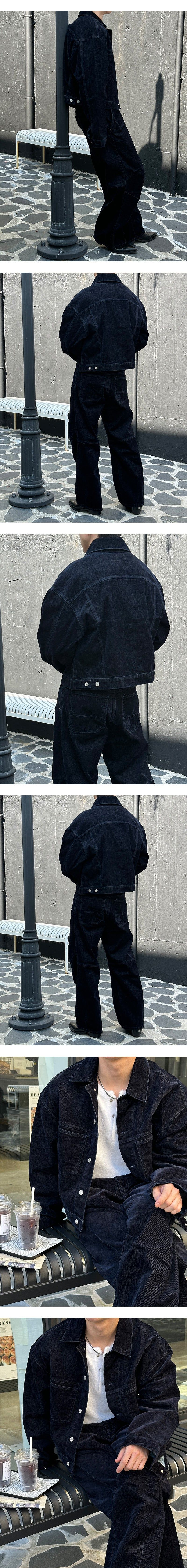 [F/W] ベルベットデニムクロップジャケット(2color)