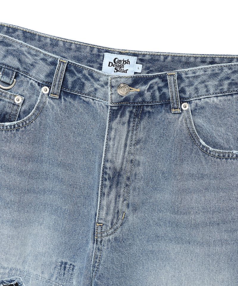 DAMAGED STAR DENIM PANTS BLUE(CV2ESUD110A)