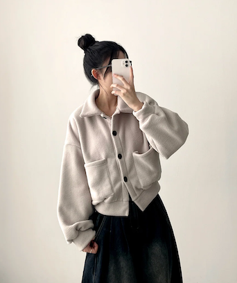Mori soft fleece pocket jacket