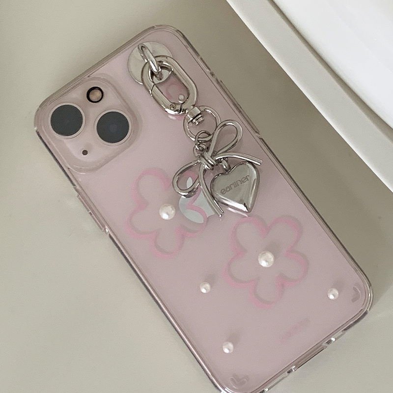 [handmade] ribbon heart keyring