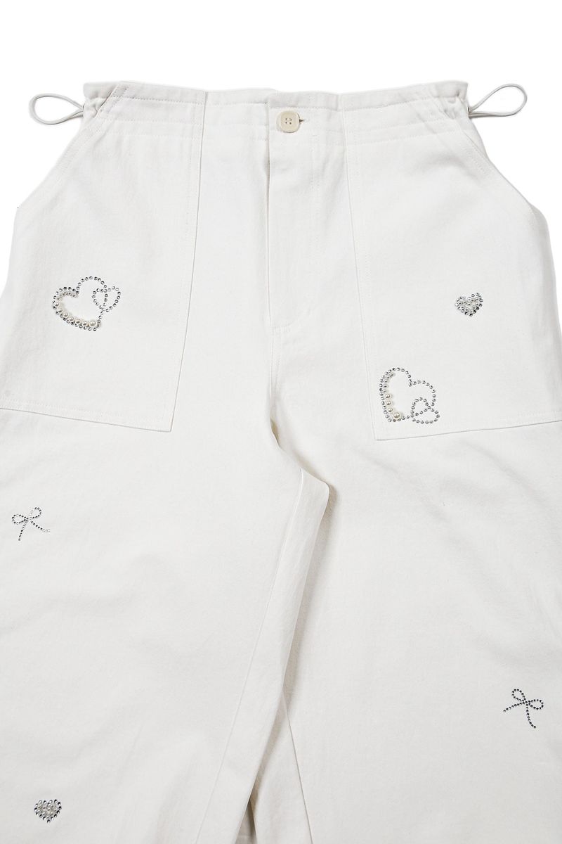 Shimmer Balloon Pants [Ivory]