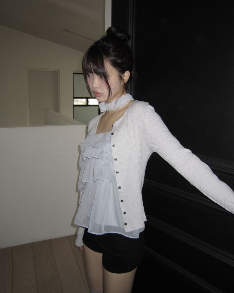 Juten Frill Bustier Sleeveless Blouse