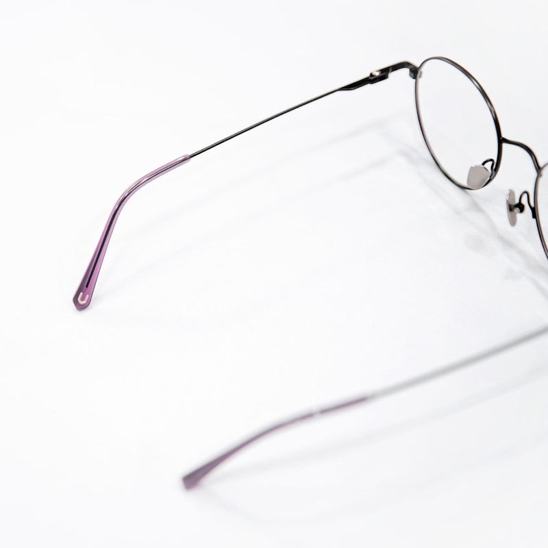 Knouun Round titanium glasses CODE. 103. D Black