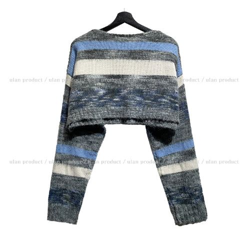 Soap Stripe Two-Way Crop Knit