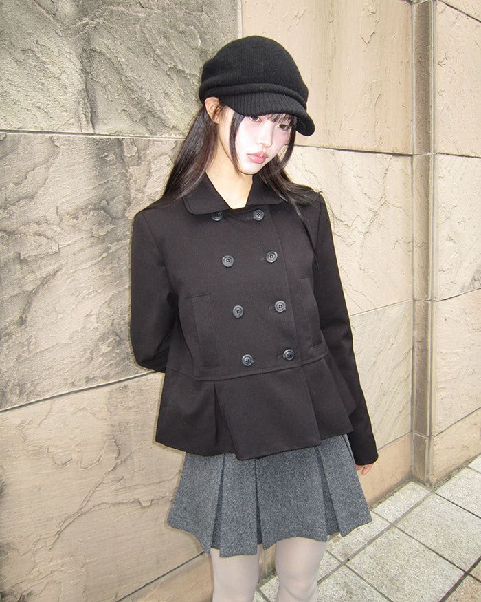 Elon Wool Pleated Mini Skirt with Inner Shorts