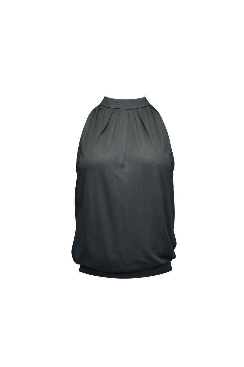 KUL（キュール）の「ドレープネックトップ[Charcoal]（トップス）」