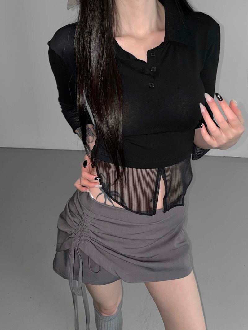 shirring formal skirts(2 color)