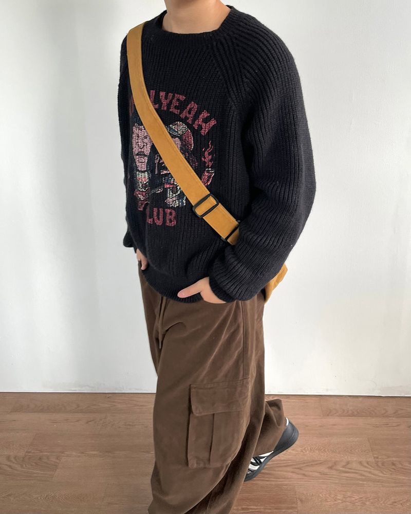 Zimb Printed Crack Knit