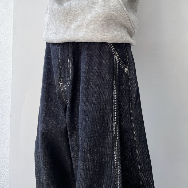 Linear Stitch Wide Denim