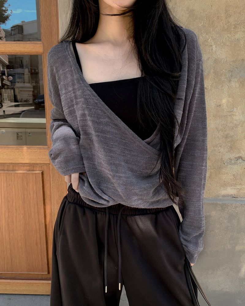 Beron sheer hooded knit