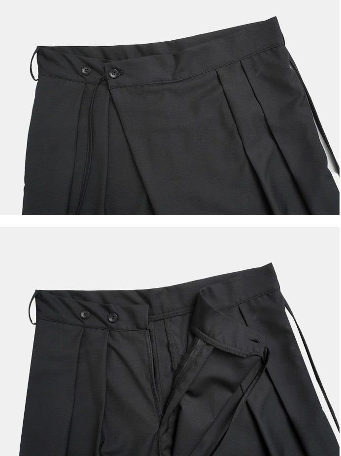 Two-button Wrap Pants