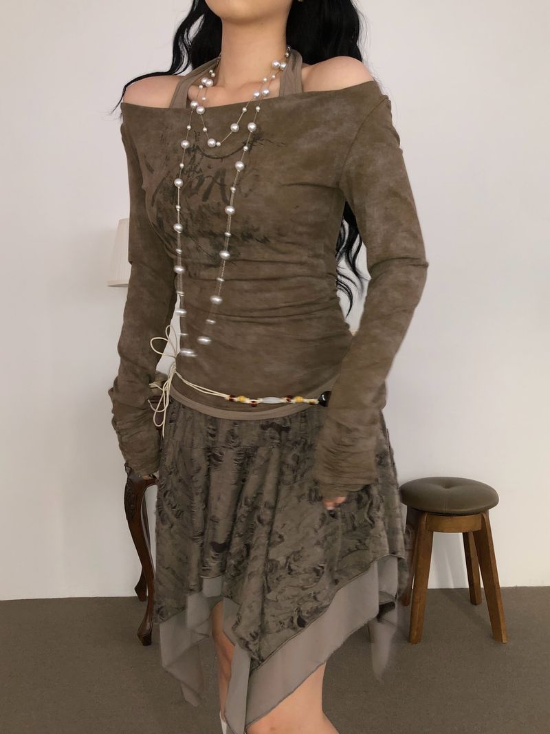 Oriental Pearl Beads Long Necklace