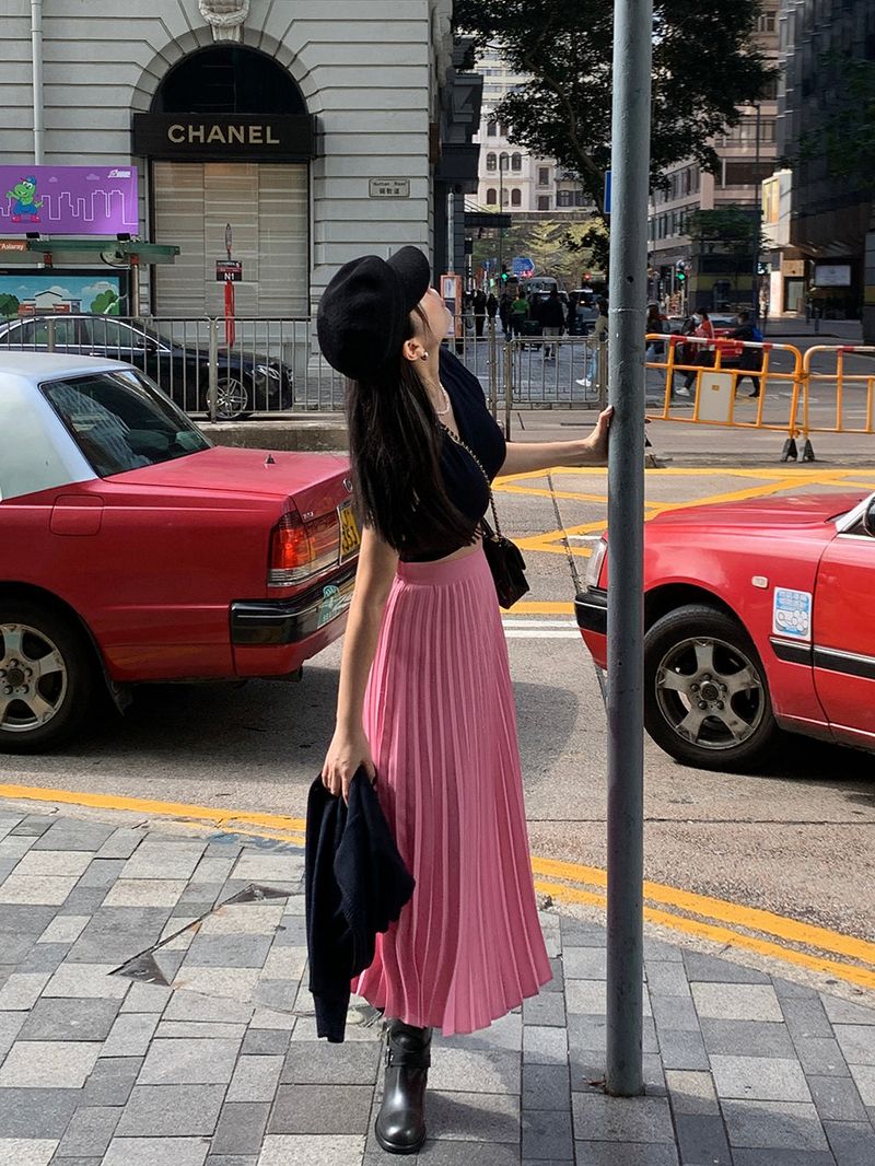 [MADE] LOVE MORE PINTUCK LONG SKIRT