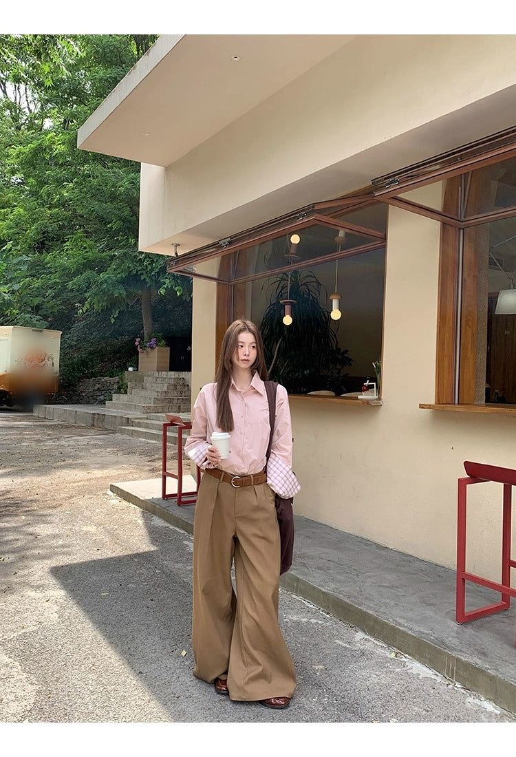 Super Pintuck Wide Cotton Pants
