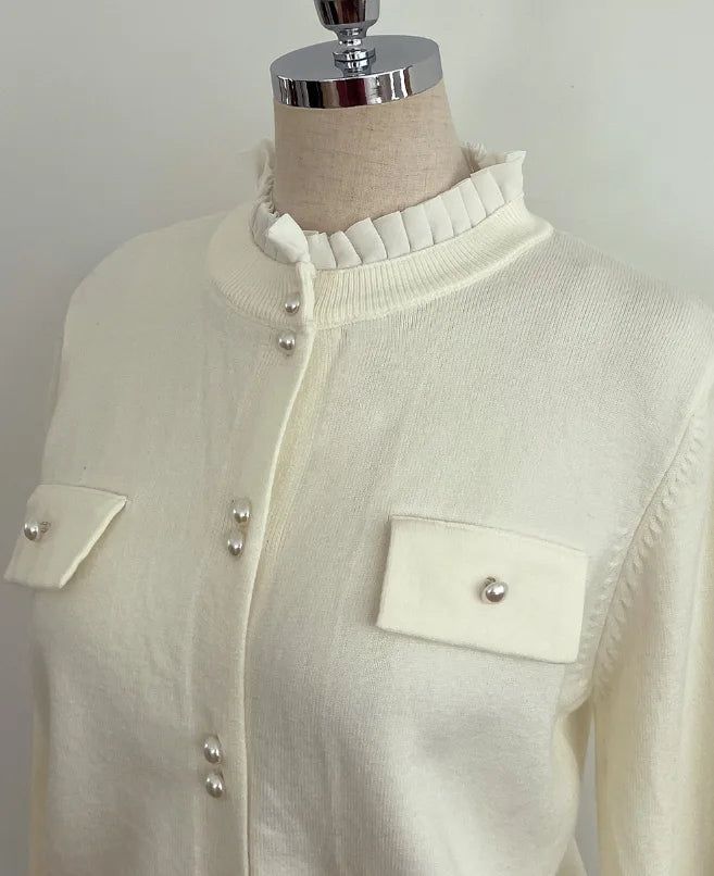 Coten Pearl Frill Knit Cardigan