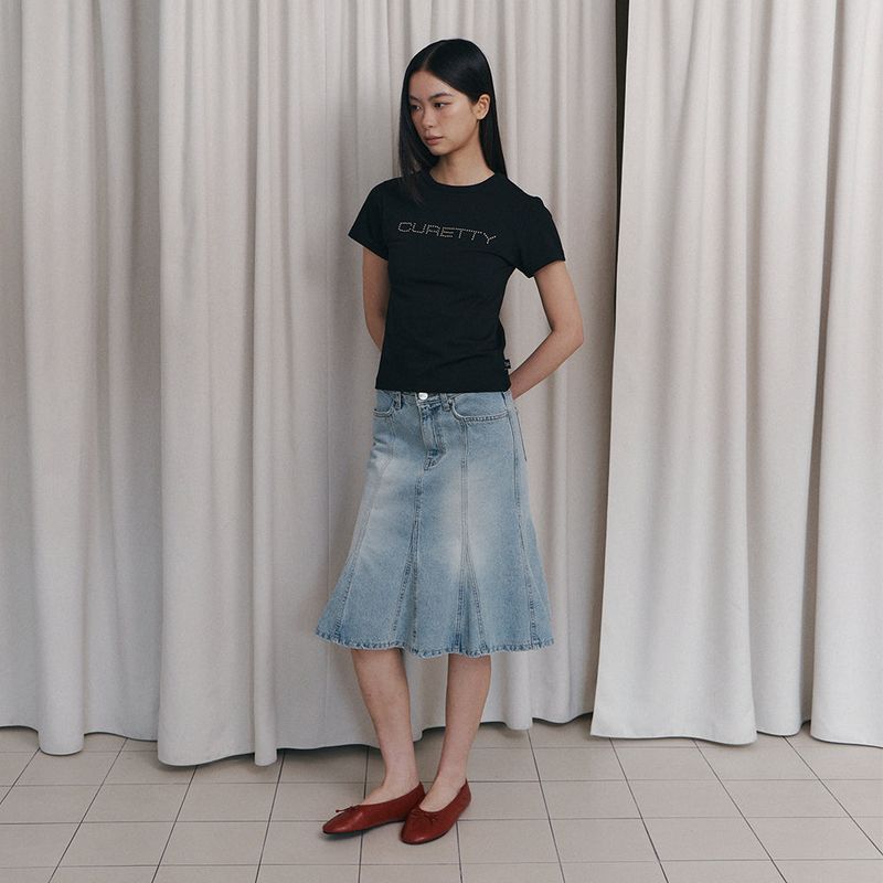 C PANEL-FLARE DENIM SKIRT_LIGHT BLUE