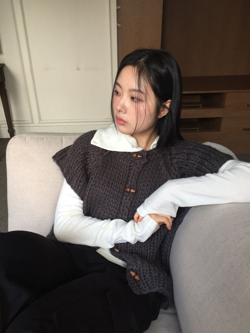 Grandma Hand-Knit Bolero (2color)