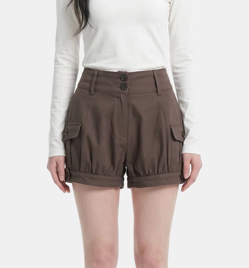 Button Pocket Bloomer Shorts