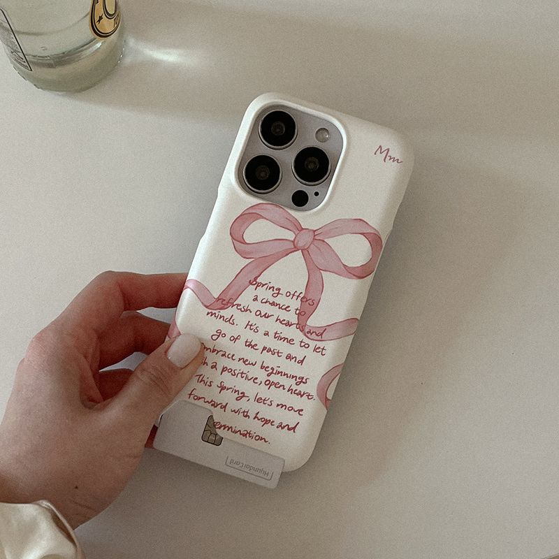 [Mademoment] spring lettering design iphone card case