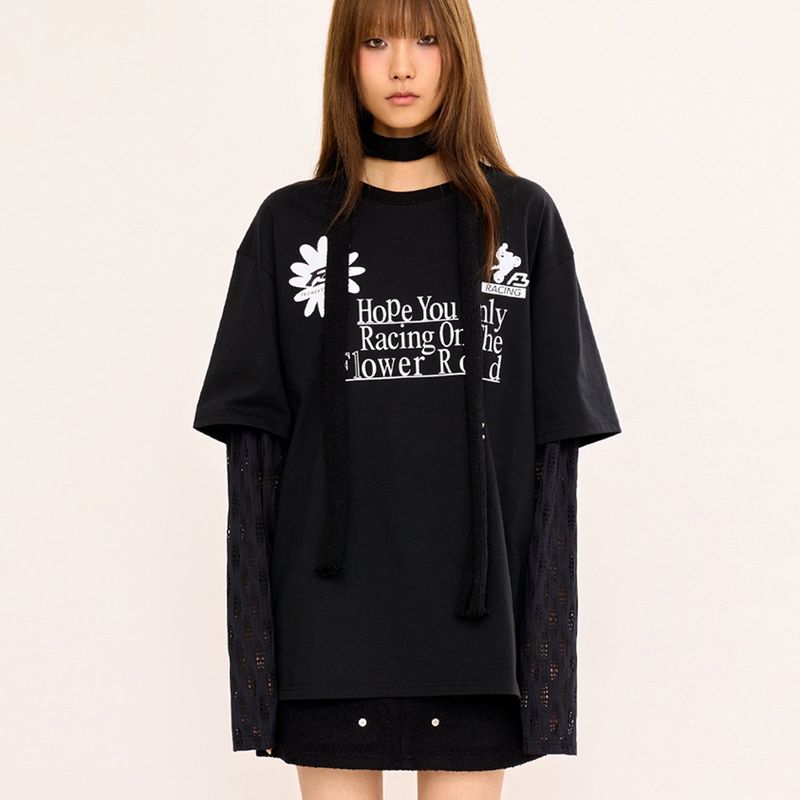 FANYOUNG（ファンヤング）の「Layered T Shirt - Black（Tops）」