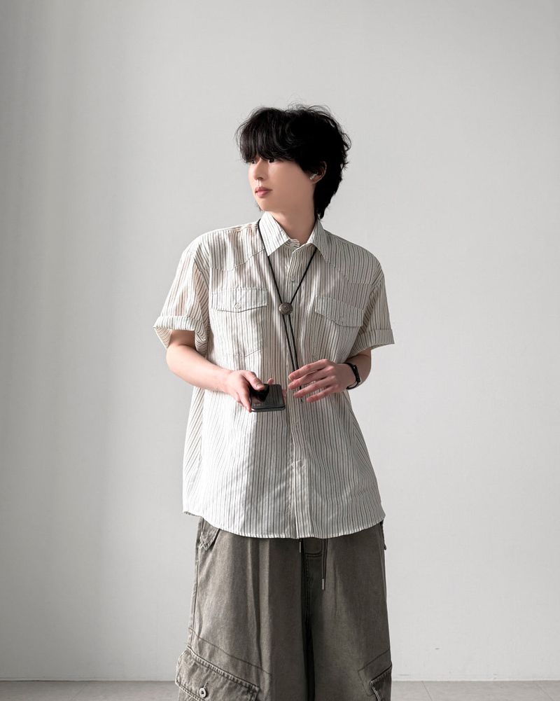 YOURNUS（ユアナス）の「May Western Half Shirt（Tops）」