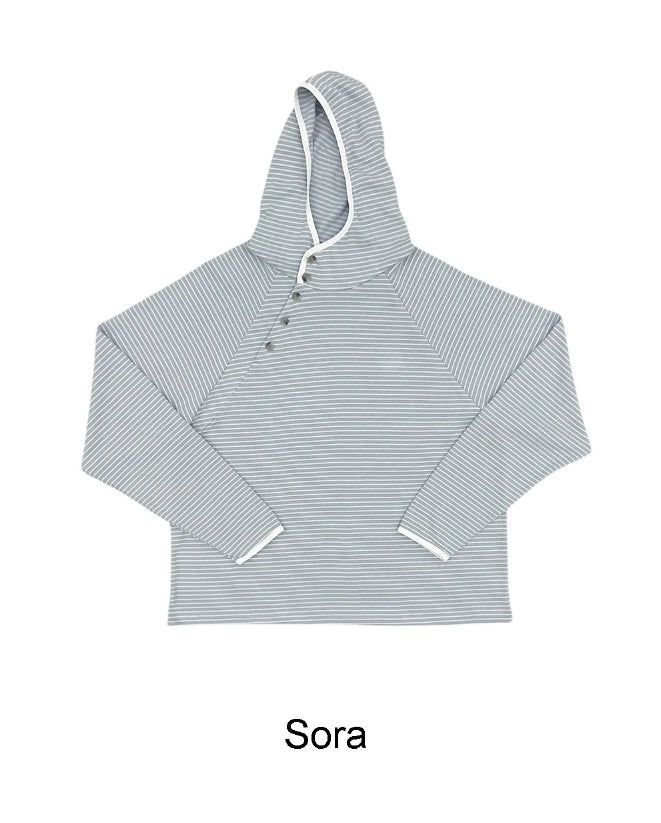 Lucael diagonal button hoodie
