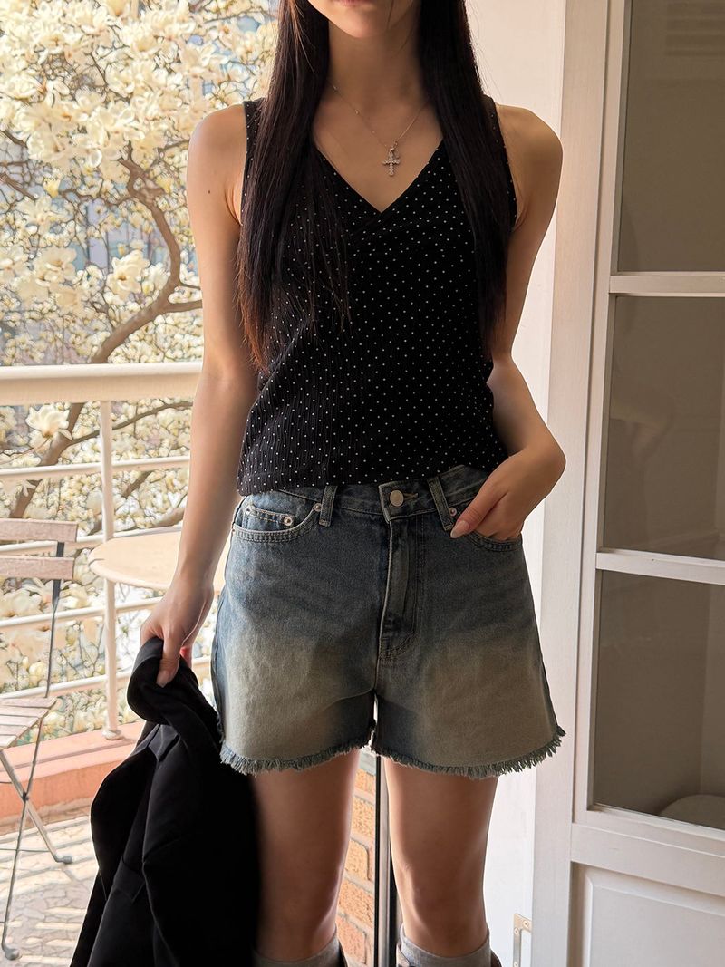Dot wrap sleeveless(2color)