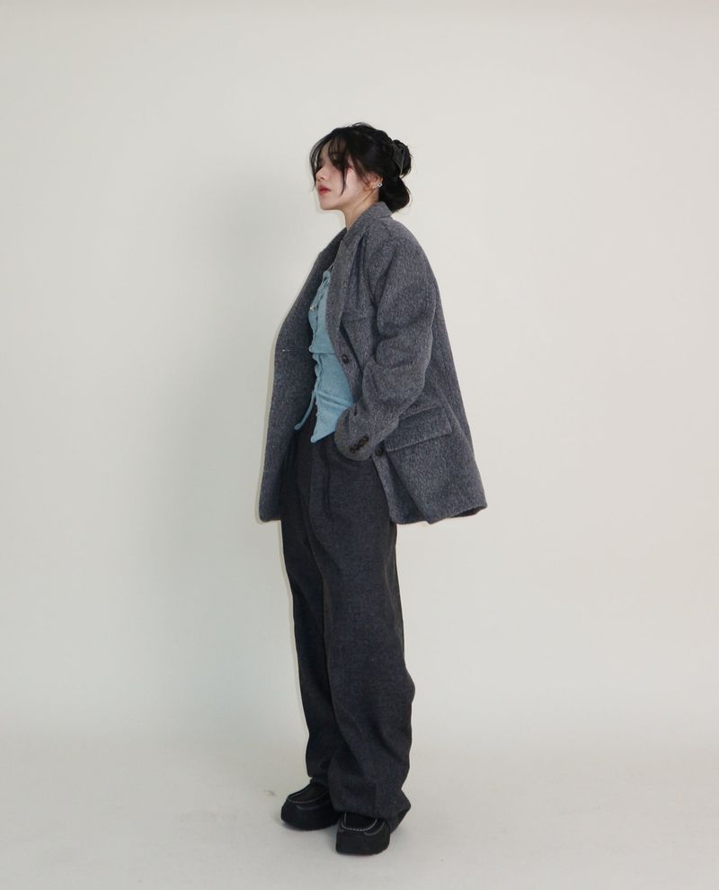 Winter Alpaca Formal Single Jacket (Wool Jacket) (Lining 2 Ounces)