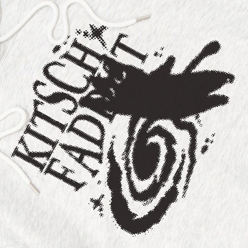 KITSCH CAT JUMPING HOOD TEE (LIGHT MELANGE)