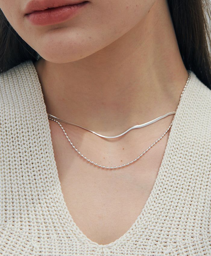 verte（ヴェフト）の「[925 silver] Un.silver.160 / フラットソワールネックレス（アクセサリー）」