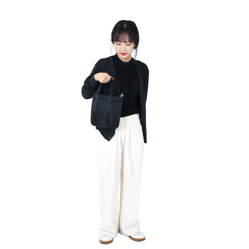 NYLON TOTE BAG MINI MI BLACK