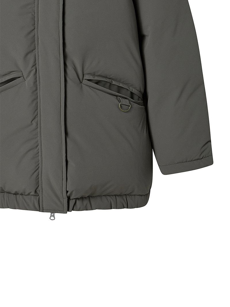 LONG DOWN PUFFER KHAKI BROWN