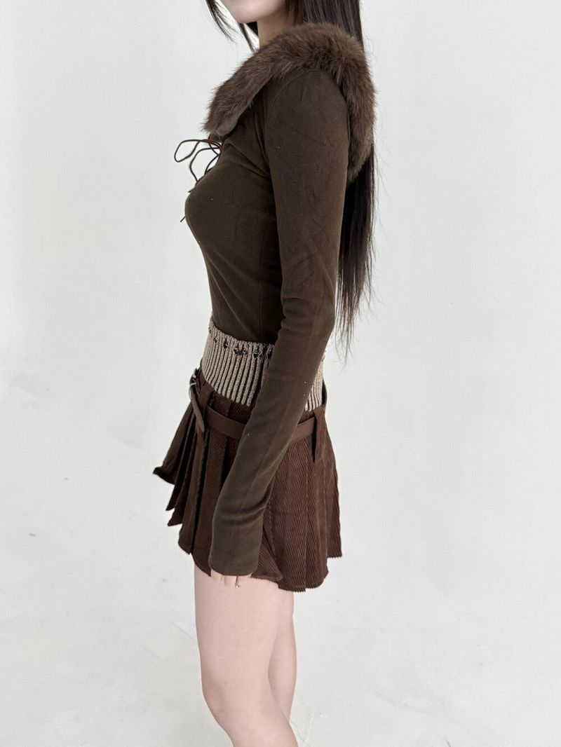 1548. Fur rope T (2color)