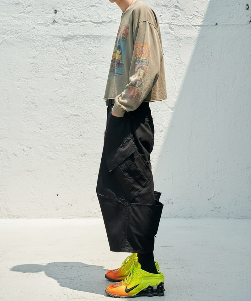 ANDEND（エンデンド）の「VTG BACK BOOTS CARGO SHORTS_BLACK（パンツ）」