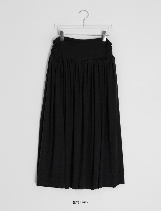 Basta Shirring Banding Long Skirt