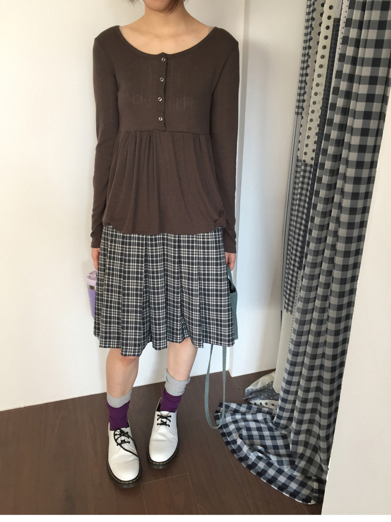 YWD PLAID PLEATS SKIRT (3color)