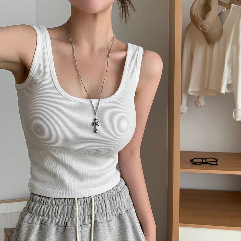 BEIDELLI（ベイデリー）の「[BELLIDE MADE] Basic rib U-neck camisole（Tops）」