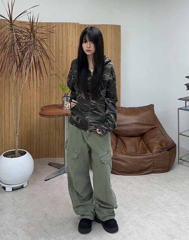 Ferren Camo Light Hood Zip-Up