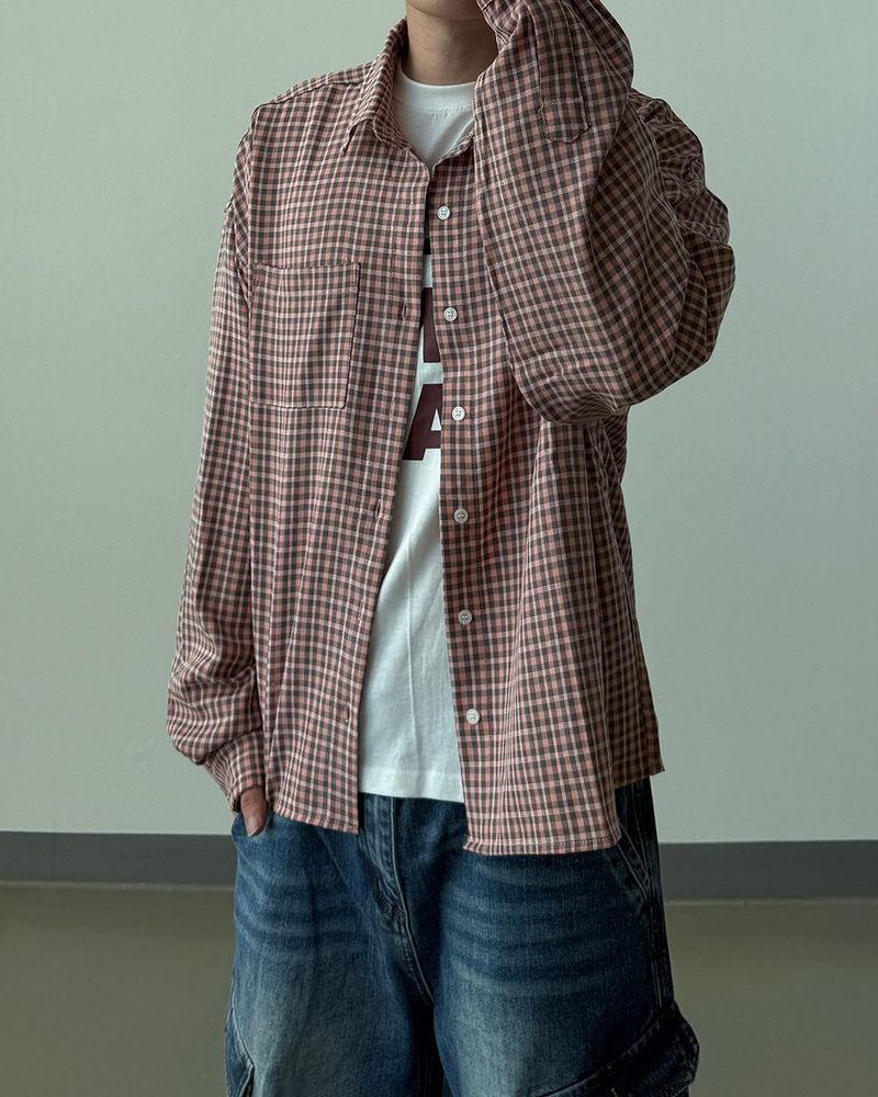 N Semi Crop Check Shirt