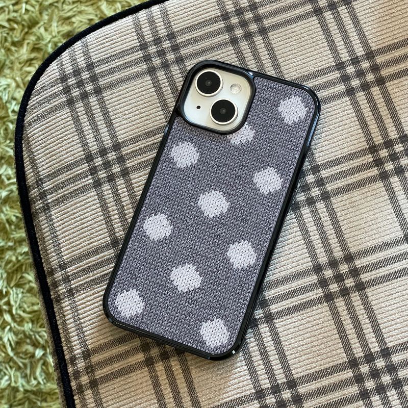 DOT GLASS BUMPER CASE_ GRAY & GRAY